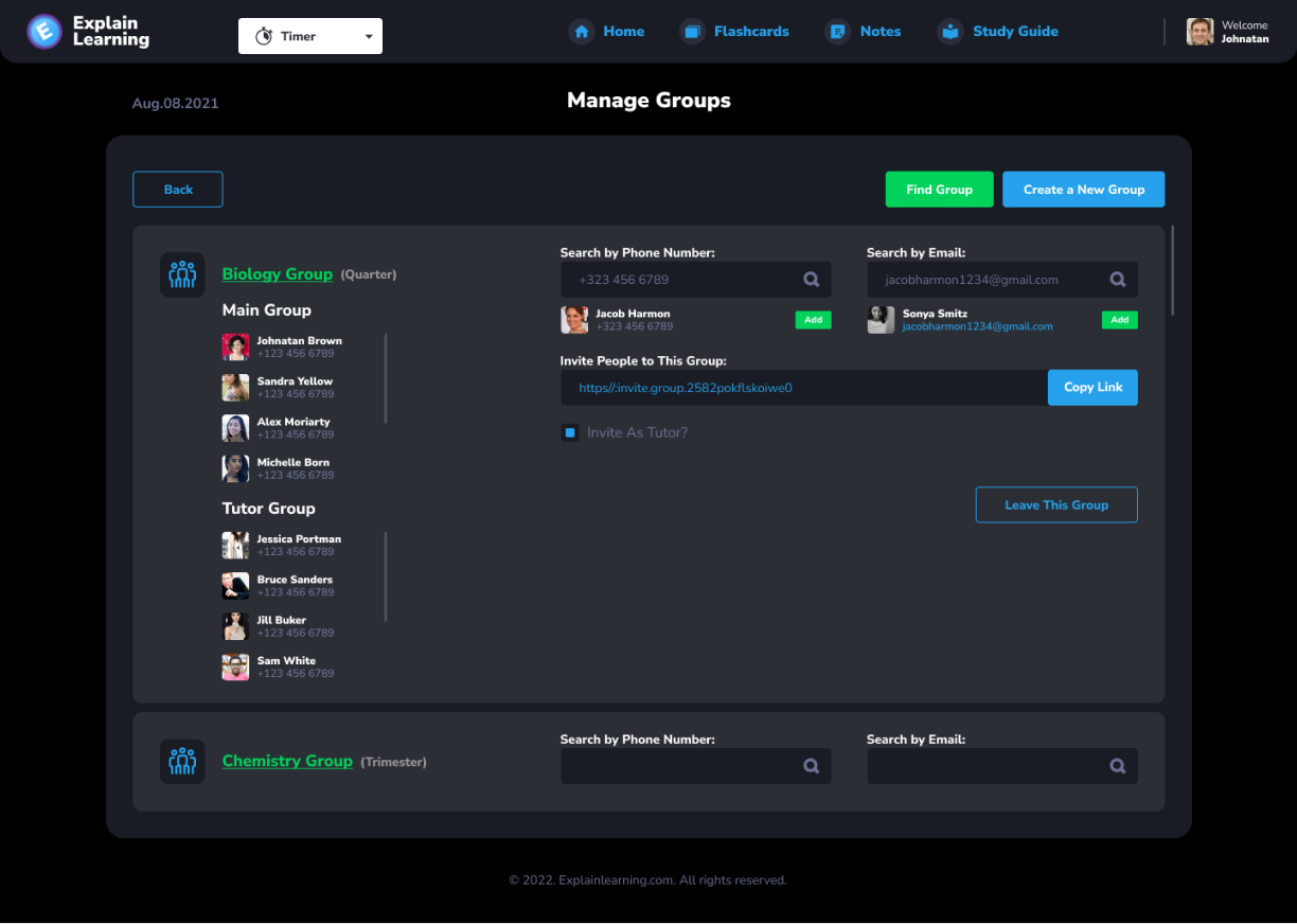 manage groups